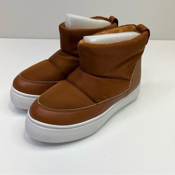 Journee Collection Sethie Platform Cold Weather Puffer booties rust - 8 - Picture 4 of 11